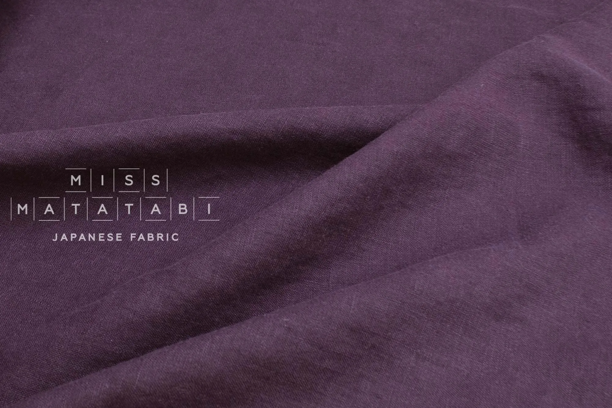 100% washed linen - eggplant 17