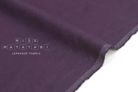 100% washed linen - eggplant 17