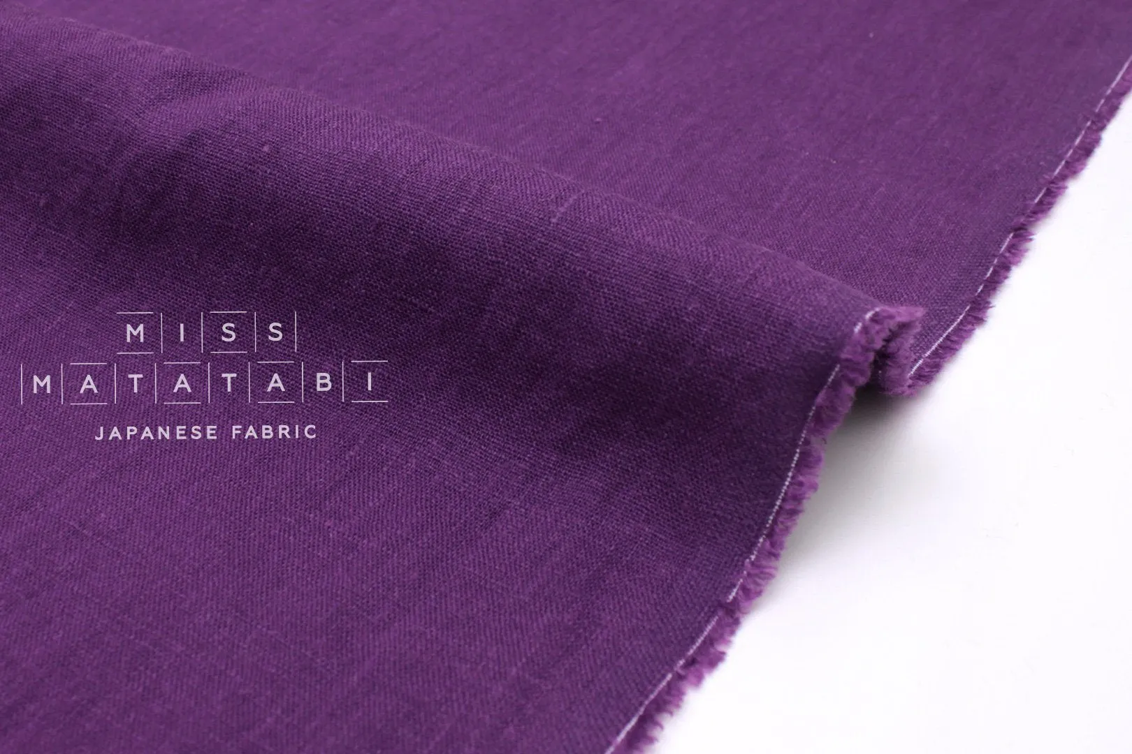 100% washed linen - purple