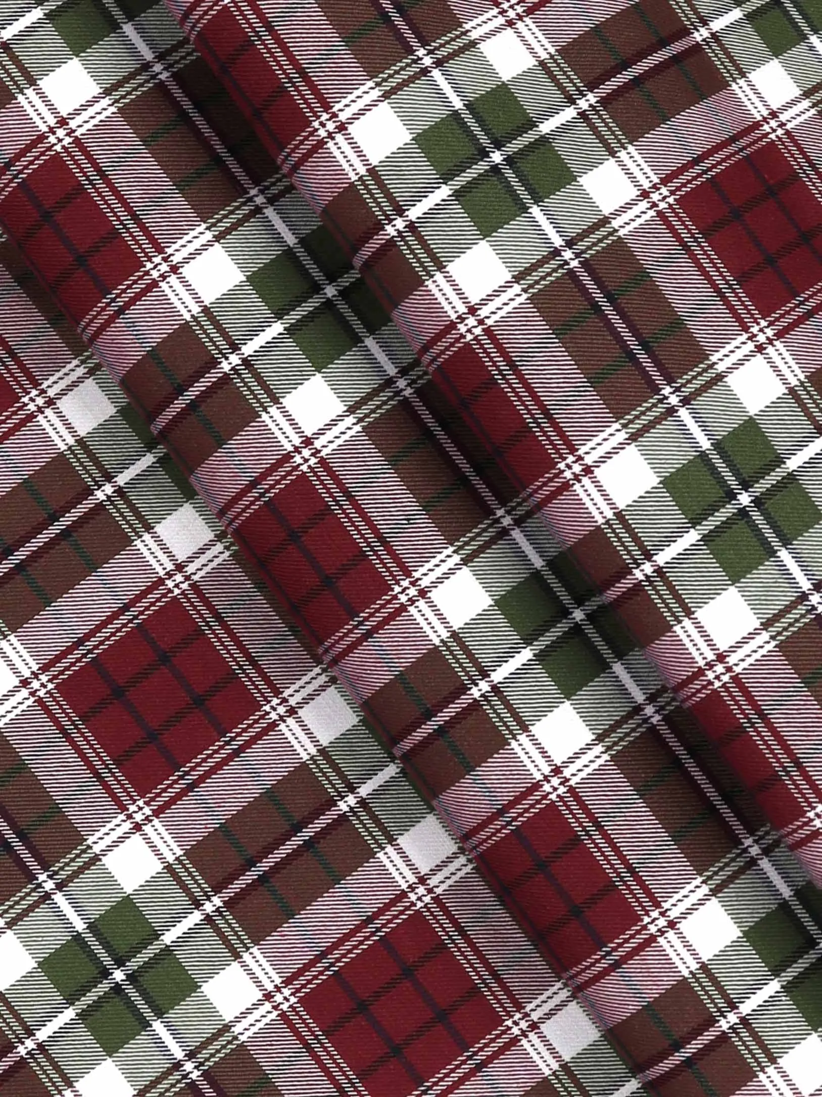 100%Cotton Purple & Green Checked Shirt Fabric Cascade