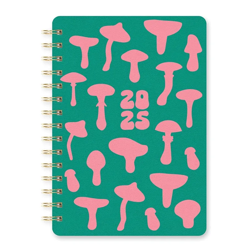 2025 17-Month Planner - Shroom Silhouettes