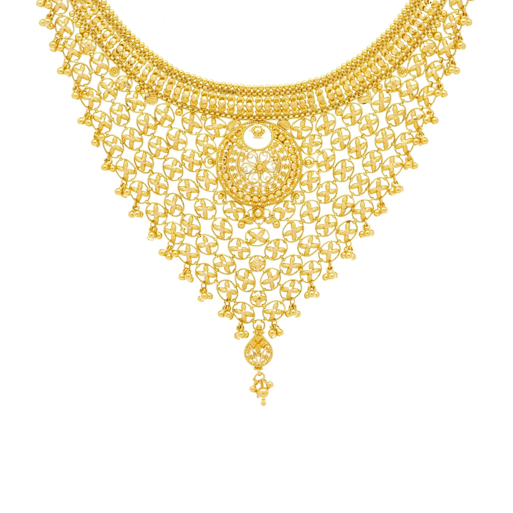 22K Gold Divya Chandelier Jewelry Set