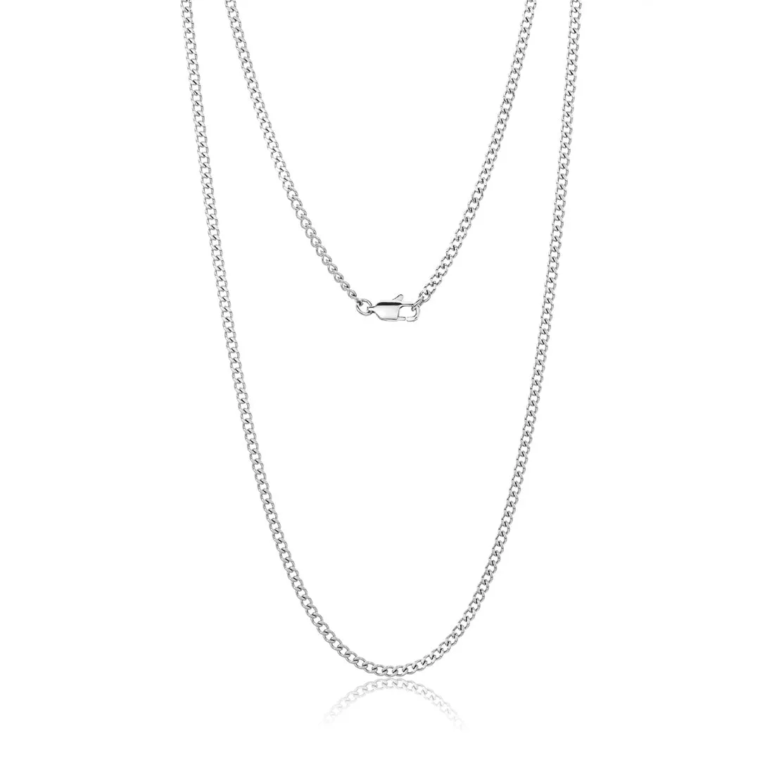 24" 3mm Cuban Boyfriend Chain silver gold