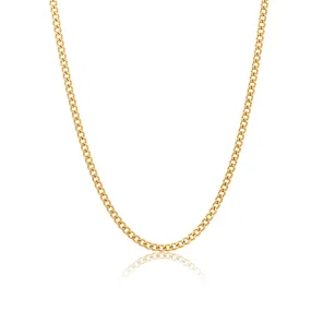 24" 3mm Cuban Boyfriend Chain silver gold