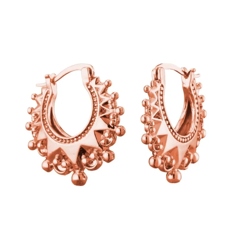 35mm Rose Gold Filled Bonded Round Gypsy Creole Earrings