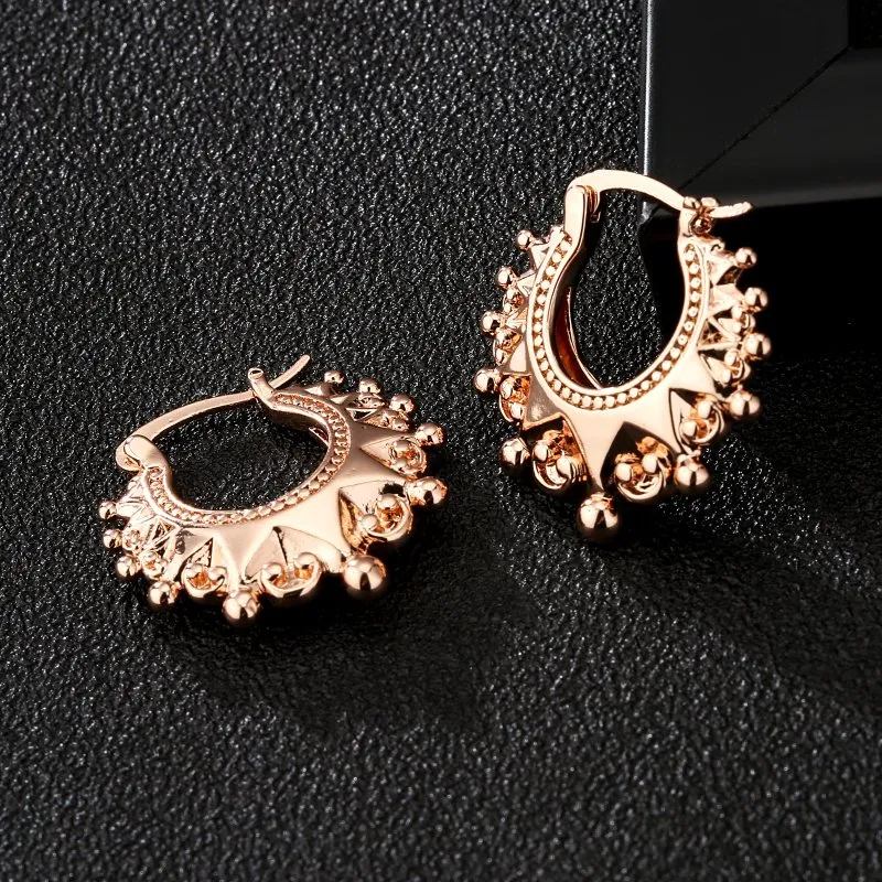 35mm Rose Gold Filled Bonded Round Gypsy Creole Earrings