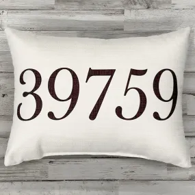 39759 Zip Code Pillow