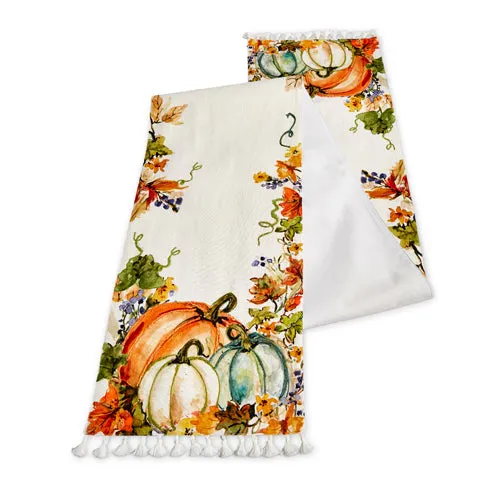 90" Pumpkins on Vine Table Runner