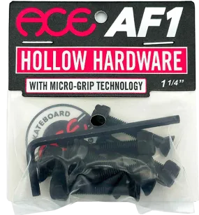 Ace 1.25" Allen Hollow W/Grippers Hardware Set Black