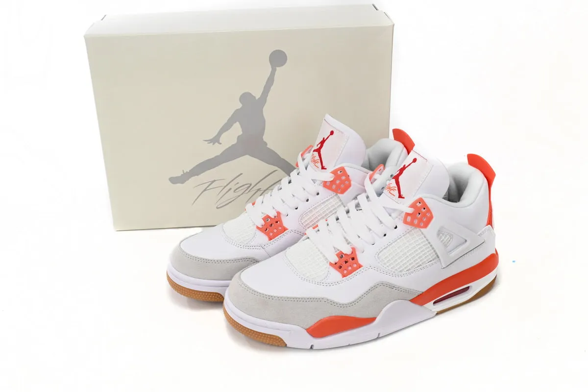 Air Jordan 4 White Orange