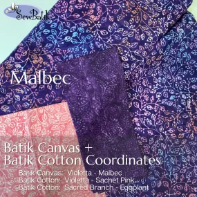 Batik Canvas (1)   (2) Cotton Coordinate - Malbec