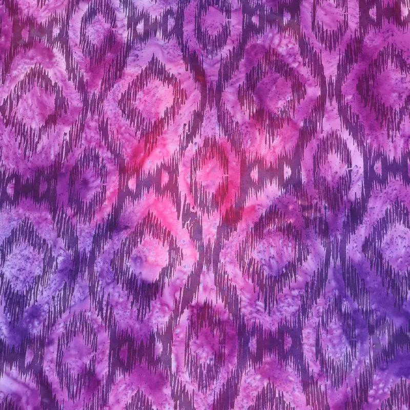 Batik Cotton - Pink and Purple - DiamondsBatik Cotton - Pink and Purple - Diamonds