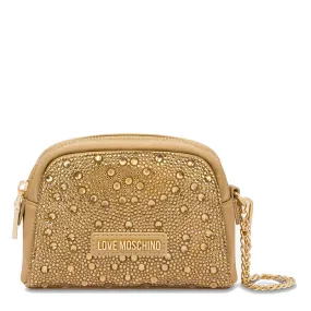 Beauty Case con Strass LOVE MOSCHINO linea Gift Capsule colore Oro