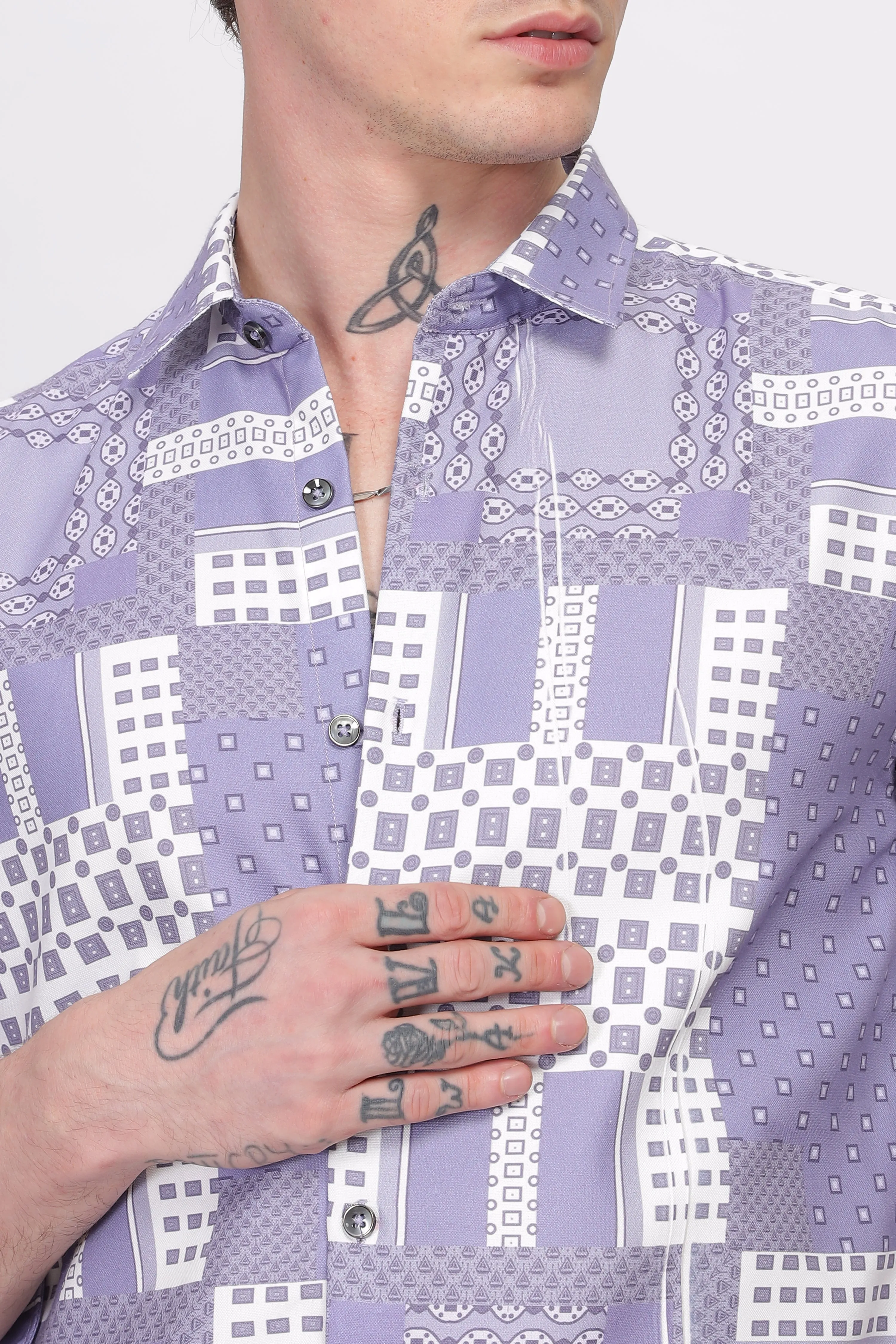 Bloom Lavender Printed Shirt