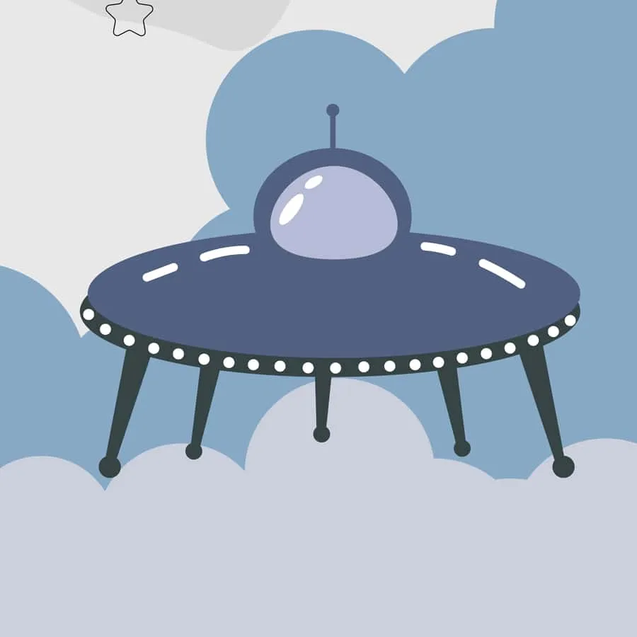 Blue and Grey Space Theme Children Wallpaper, Customized