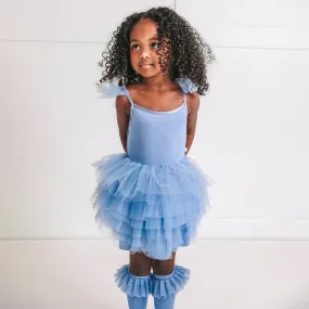 Blue Dew Tulle Smocked Dress