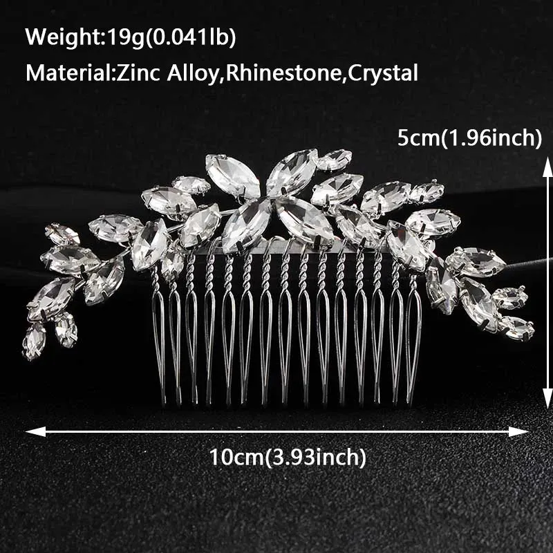 Bridal Wedding Hair Accessories Crystal Hair Combs Clips Jewelry for Women Rhinestone Bride Headpiec Party Bridesmaid Gift