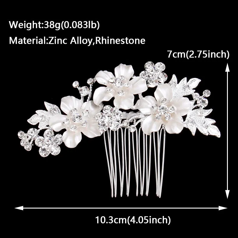 Bridal Wedding Hair Accessories Crystal Hair Combs Clips Jewelry for Women Rhinestone Bride Headpiec Party Bridesmaid Gift