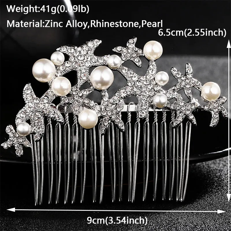 Bridal Wedding Hair Accessories Crystal Hair Combs Clips Jewelry for Women Rhinestone Bride Headpiec Party Bridesmaid Gift