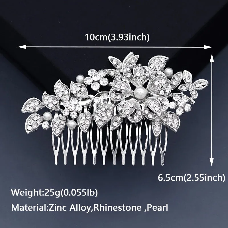 Bridal Wedding Hair Accessories Crystal Hair Combs Clips Jewelry for Women Rhinestone Bride Headpiec Party Bridesmaid Gift