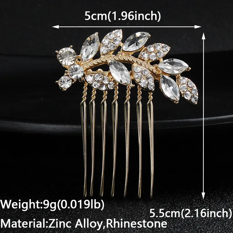 Bridal Wedding Hair Accessories Crystal Hair Combs Clips Jewelry for Women Rhinestone Bride Headpiec Party Bridesmaid Gift