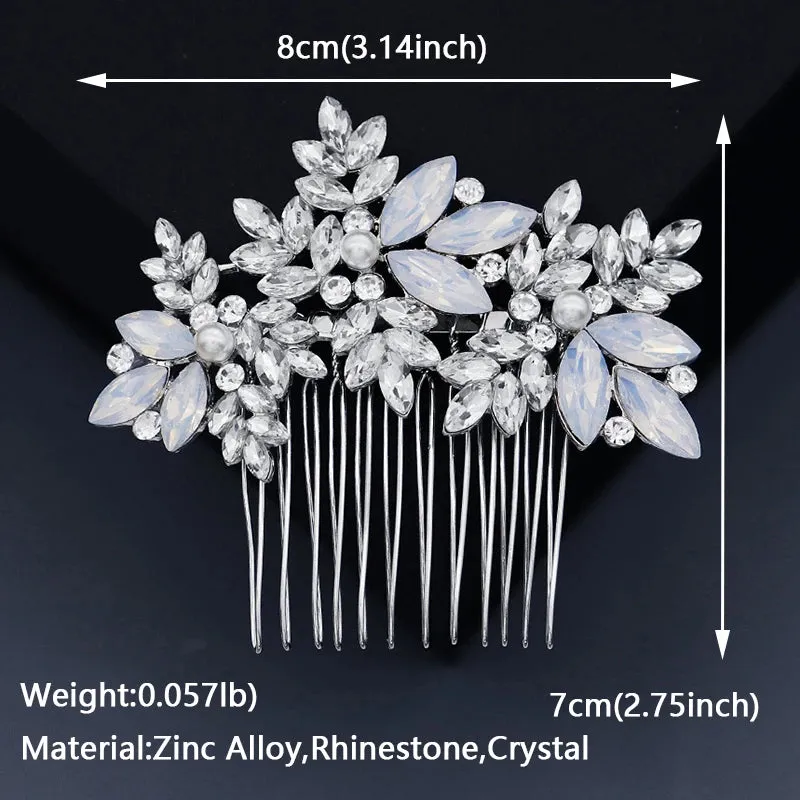 Bridal Wedding Hair Accessories Crystal Hair Combs Clips Jewelry for Women Rhinestone Bride Headpiec Party Bridesmaid Gift