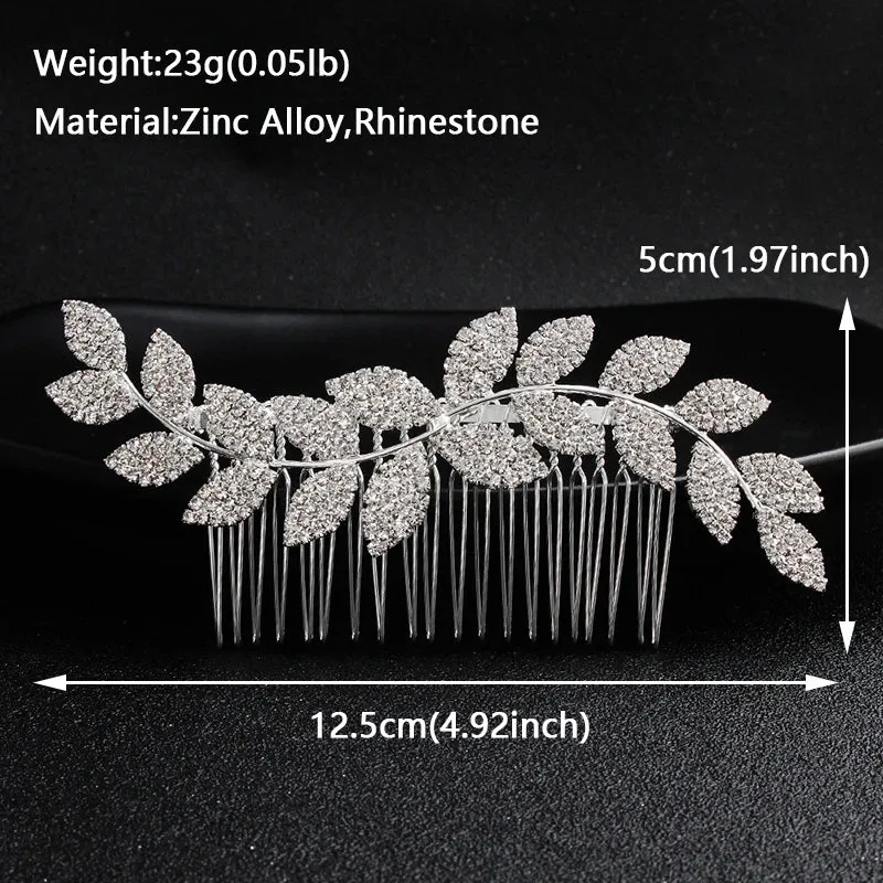 Bridal Wedding Hair Accessories Crystal Hair Combs Clips Jewelry for Women Rhinestone Bride Headpiec Party Bridesmaid Gift