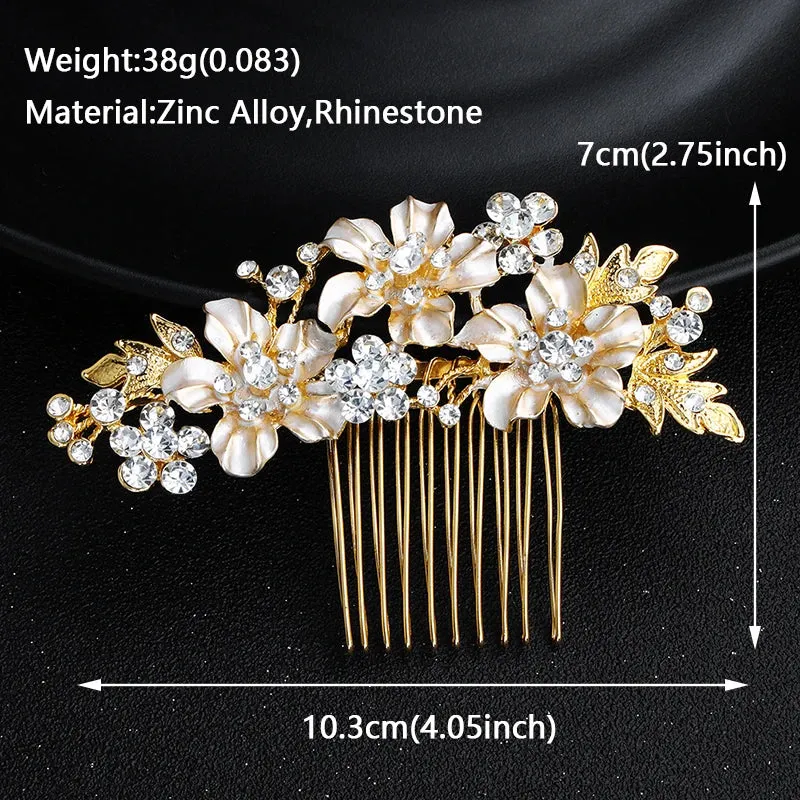 Bridal Wedding Hair Accessories Crystal Hair Combs Clips Jewelry for Women Rhinestone Bride Headpiec Party Bridesmaid Gift