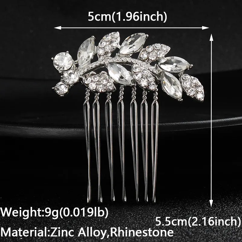 Bridal Wedding Hair Accessories Crystal Hair Combs Clips Jewelry for Women Rhinestone Bride Headpiec Party Bridesmaid Gift