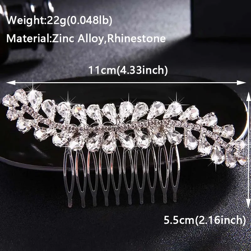 Bridal Wedding Hair Accessories Crystal Hair Combs Clips Jewelry for Women Rhinestone Bride Headpiec Party Bridesmaid Gift