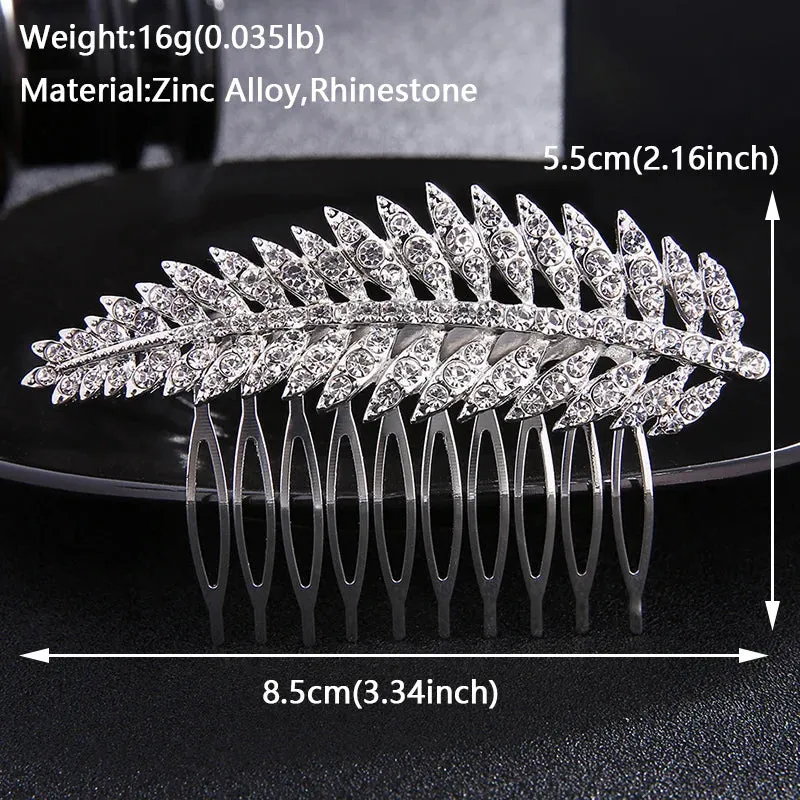 Bridal Wedding Hair Accessories Crystal Hair Combs Clips Jewelry for Women Rhinestone Bride Headpiec Party Bridesmaid Gift