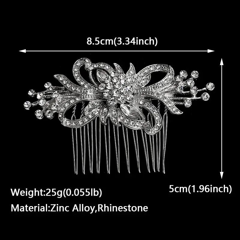 Bridal Wedding Hair Accessories Crystal Hair Combs Clips Jewelry for Women Rhinestone Bride Headpiec Party Bridesmaid Gift