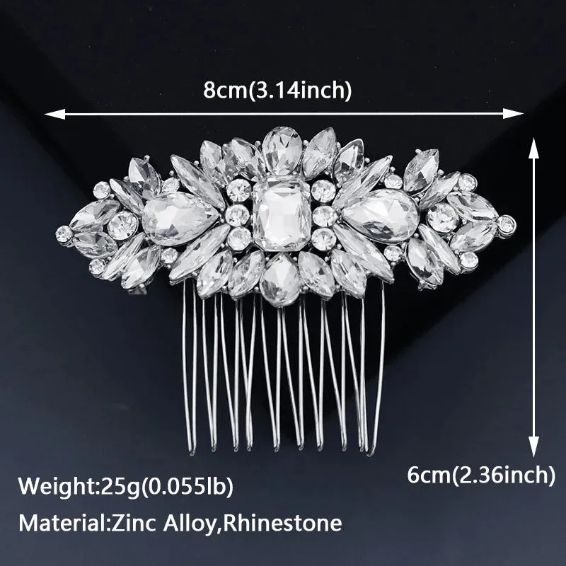 Bridal Wedding Hair Accessories Crystal Hair Combs Clips Jewelry for Women Rhinestone Bride Headpiec Party Bridesmaid Gift