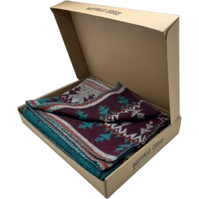 Buffalo Cross Throw Blanket - Lake View #24-09