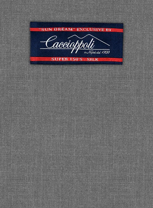 Caccioppoli Sun Dream Gray Wool Silk Jacket