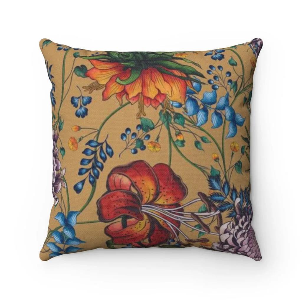 Caribbean Garden Polyester Square Pillow