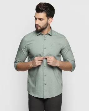 Casual Olive Printed Shirt - Germi