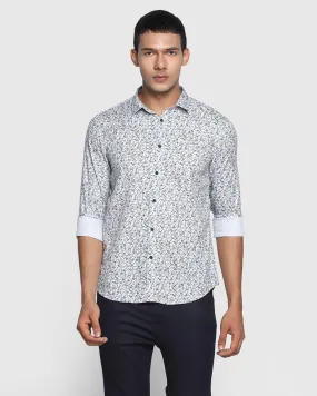 Casual White Printed Shirt - Lister