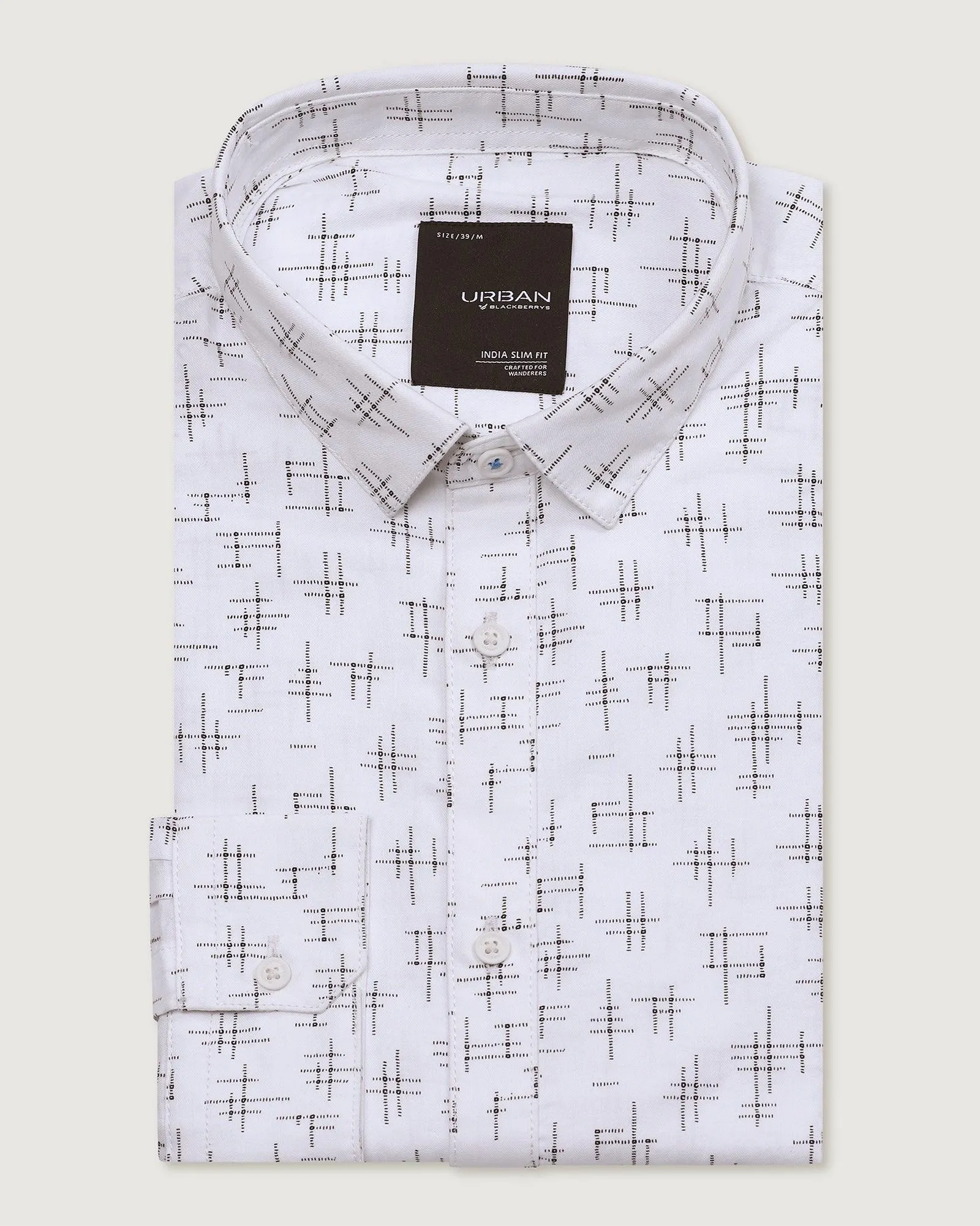 Casual White Printed Shirt - Morris