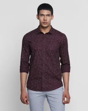 Casual Wine Printed Shirt - Volta