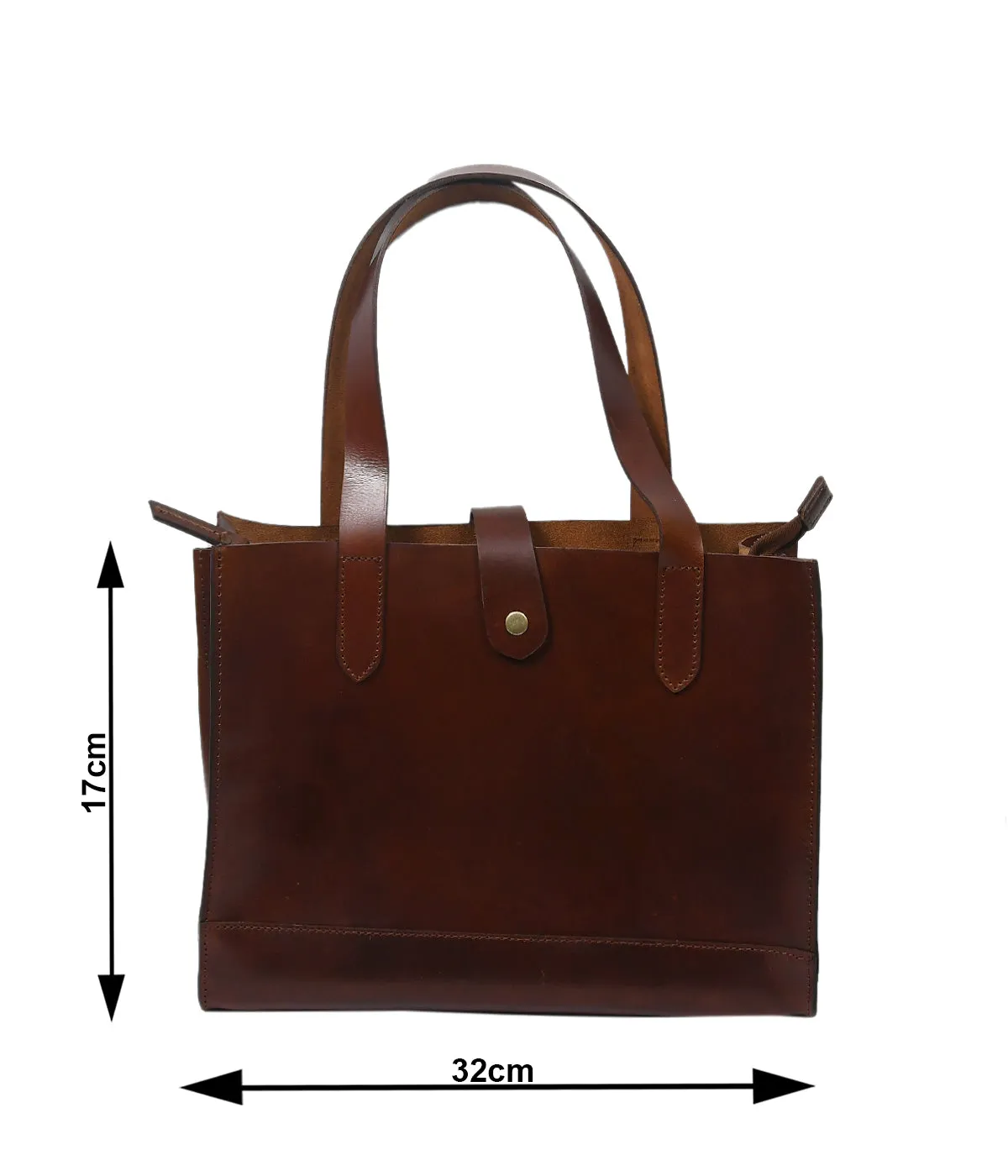 Celtic premium Elegant Brown Leather Tote Bag, Art: BG-1407