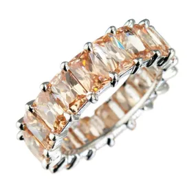 Champagne Forever Baguette Eternity Ring