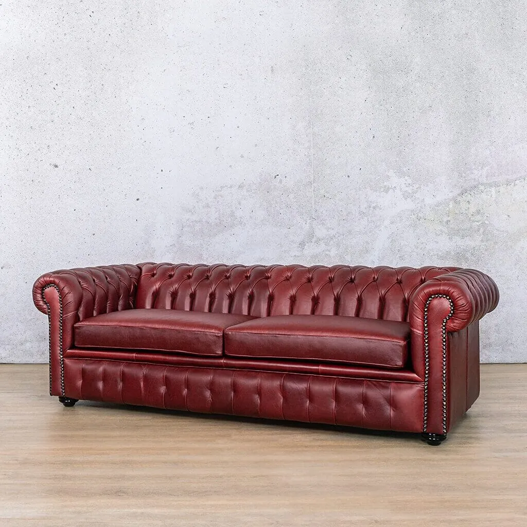 Chesterfield 3 Seater Leather Sofa