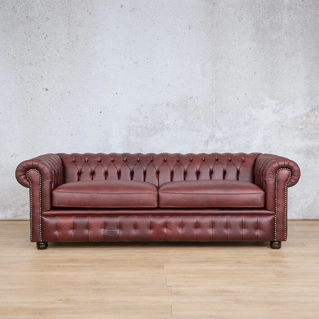 Chesterfield 3 Seater Leather Sofa