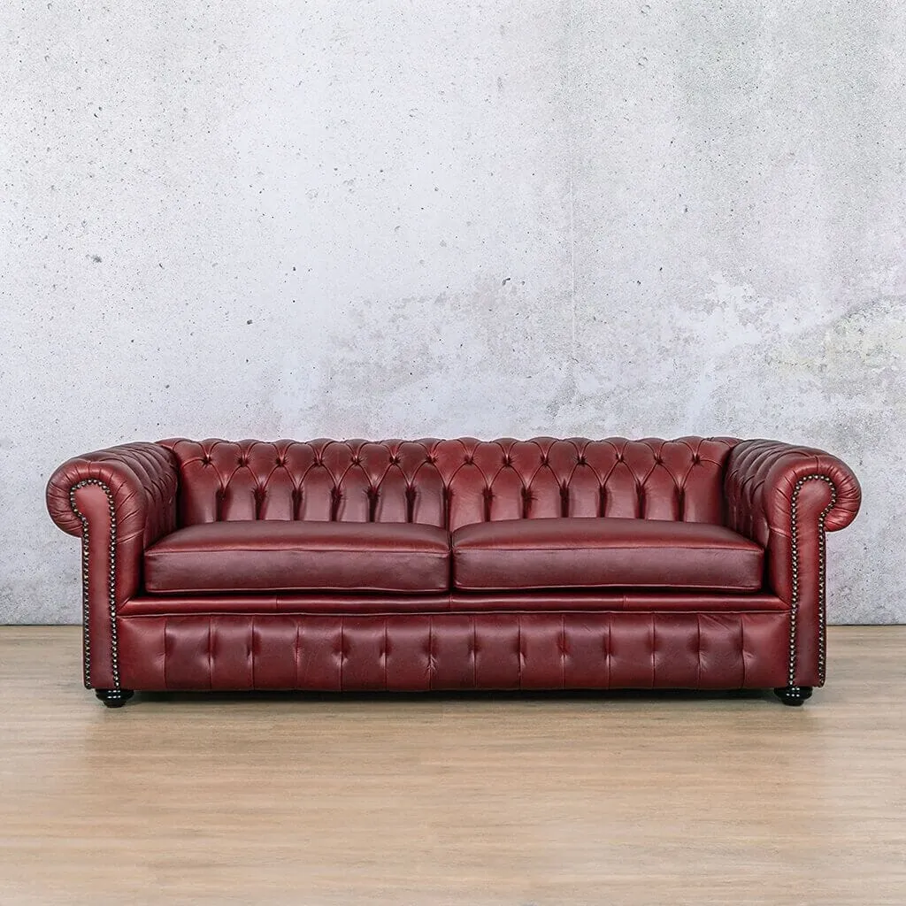 Chesterfield 3 Seater Leather Sofa