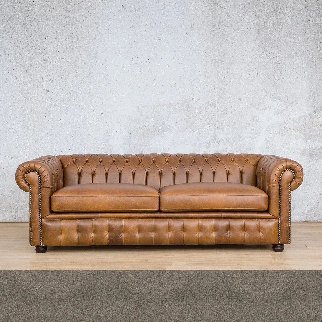 Chesterfield 3 Seater Leather Sofa