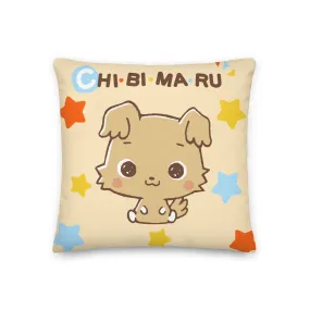 Chibimaru Cheerful Pup 18" Square Pillow