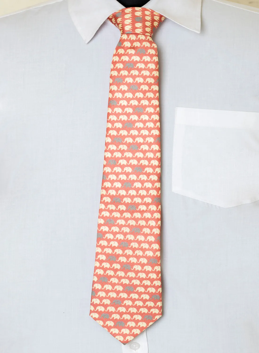 Chokore Pink Silk Tie - Wildlife range