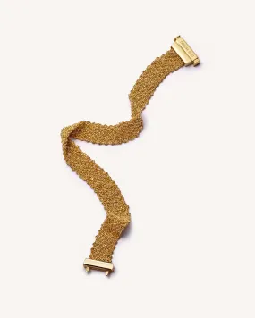 Classic All Gold 1cm Woven Bracelet