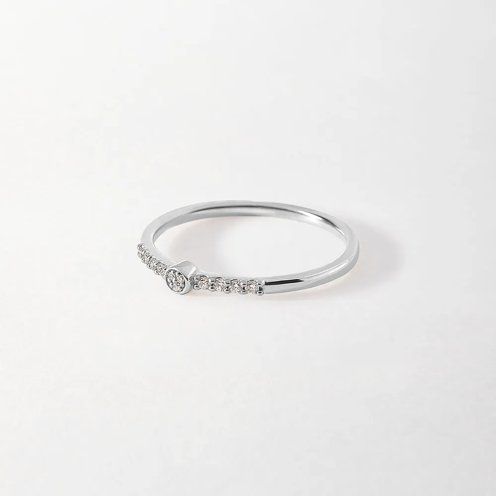 Cluster Diamond Ring - White Gold